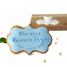 Stempel 9 x 6,2 cm Etykieta - Pierwsza Komunia Święta kłos - stempel do ciastek