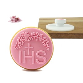 Koło 6 cm IHS winogrono - stempel do ciastek