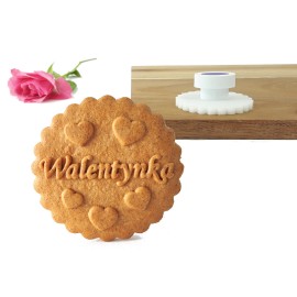 Falbanka 6 cm  Walentynka serduszka - pieczątka do ciastek