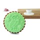 Stempel koło z falbanką Sowa z liśćmi