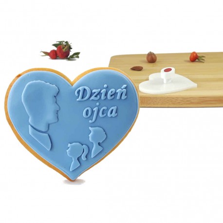 Pieczątka do ciastek serce - Dzień Ojca