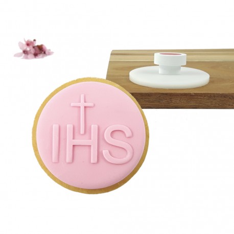 Koło 7 cm IHS - krzyż - stempel do pierników