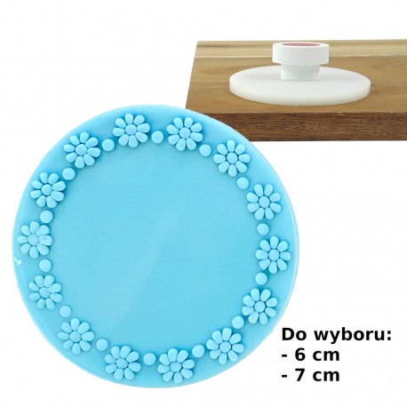 Koło 7 cm Ramka ozdobna nr 3 - pieczątka do ciastek