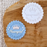 Falbanka 8 cm - Najlepszy Nauczyciel na Świecie  - stempel do ciastek