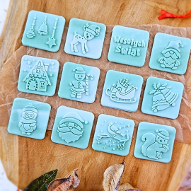 Komplet 12 stempli - do pierników i masy cukrowej