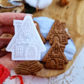 Domek 54 mm x 60 mm - zestaw stempelek + wykrawacz do pierników