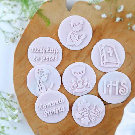 5 stempli + foremka 40 mm - wzory do wyboru