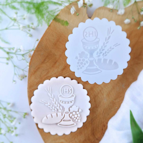 Falbanka 6 cm Kielich, chleb - stempel do ciastek