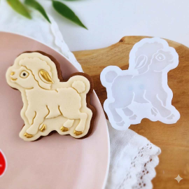 Baranek wielkanocny 70 mm x 75 mm - stempel + wykrawacz